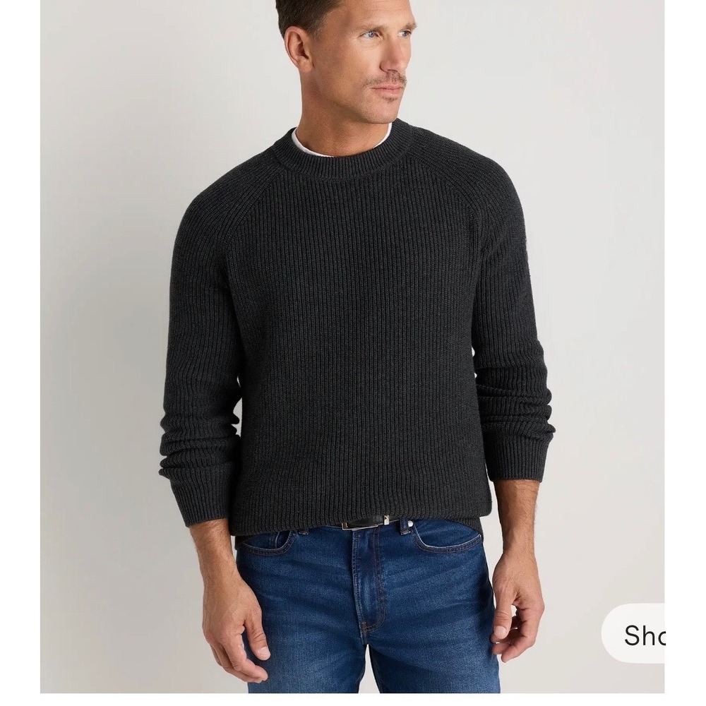 NWT Quince Mens Mongolian Cashmere Crewneck Sweater Charcoal Grey Size XL